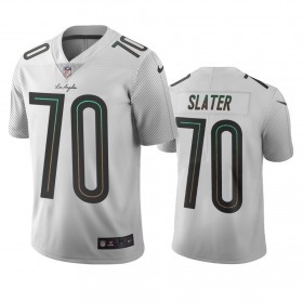 Camiseta Hombre NFL Los Angeles Chargers Rashawn Slater 70 Blanco City Edition Vapor Limited